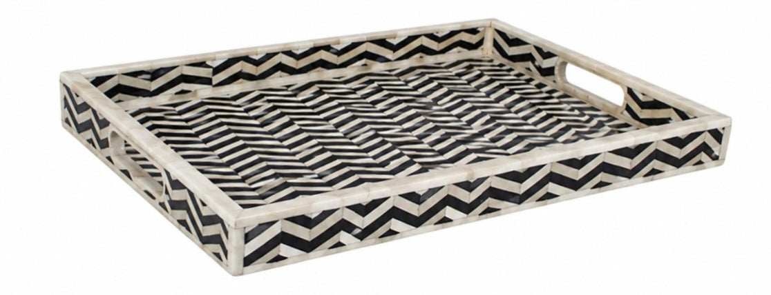 Designer  Bone Inlay Tray for Coffee Table & Living Room Decor