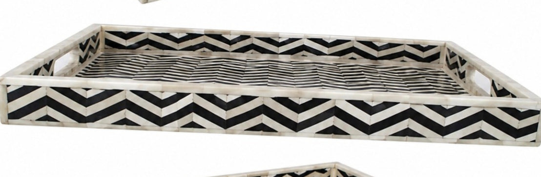 Designer  Bone Inlay Tray for Coffee Table & Living Room Decor