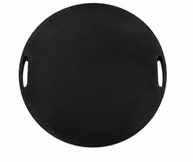 Black Bone Inlay Serving Tray – Handcrafted Floral Decorative Accent Tray