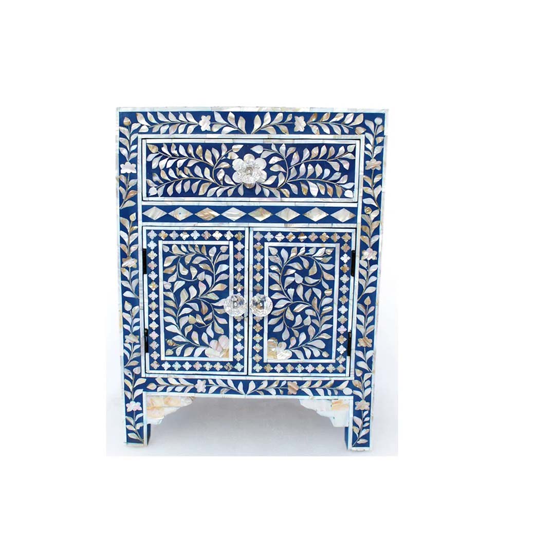 Handmade Customized Mother of Pearl Bedside Table