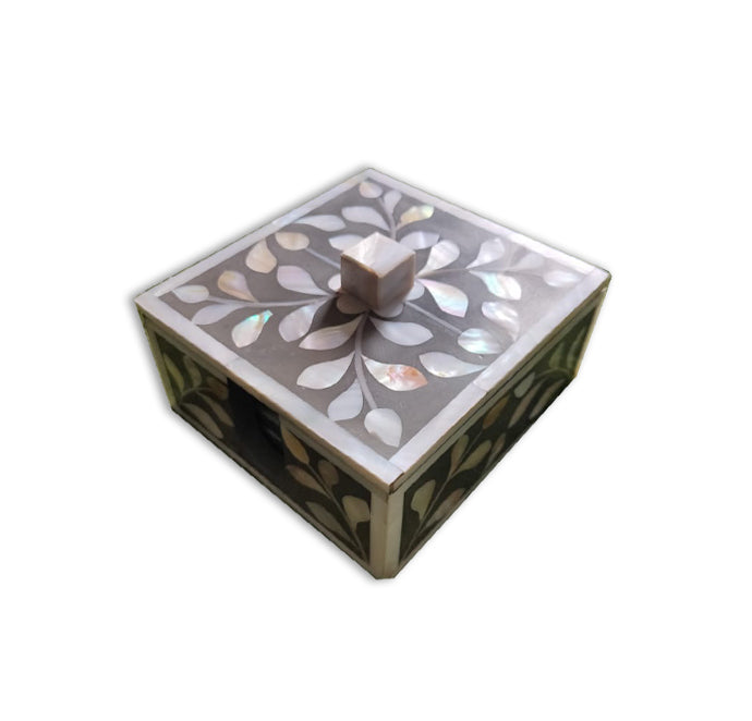 Beautifully Hand Crafted Mother Of Pearl Coaster Set Ready to Ship Perfect gift for loved ones