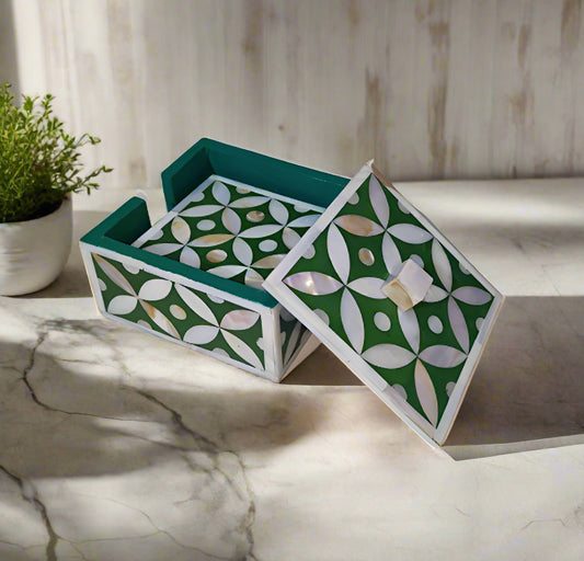 Beautifully Hand Crafted Mother of Pearl Coaster Set Ready to Ship Perfect gift for loved ones