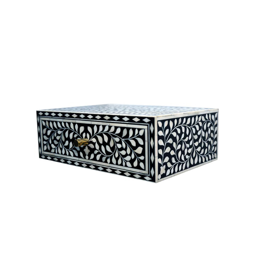 Handmade Customized Bone Inlay Floating Bedside