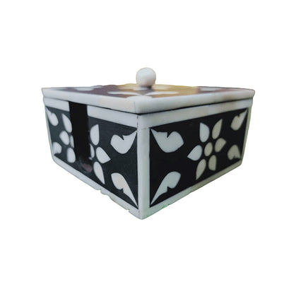 Beautifully Hand Crafted Bone Inlay Coaster Set Ready to Ship Best gift for loved ones