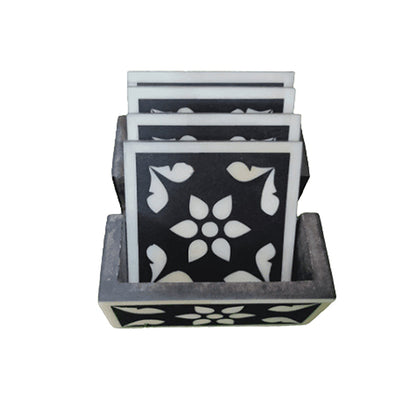 Beautifully Hand Crafted Bone Inlay Coaster Set Ready to Ship Best gift for loved ones