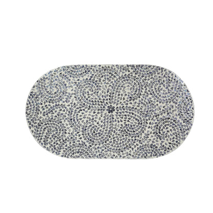 Handmade Mother of Pearl Round Coffee Table- Floral