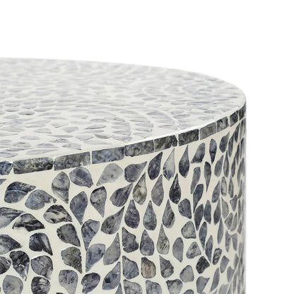 Handmade Mother of Pearl Round Coffee Table- Floral