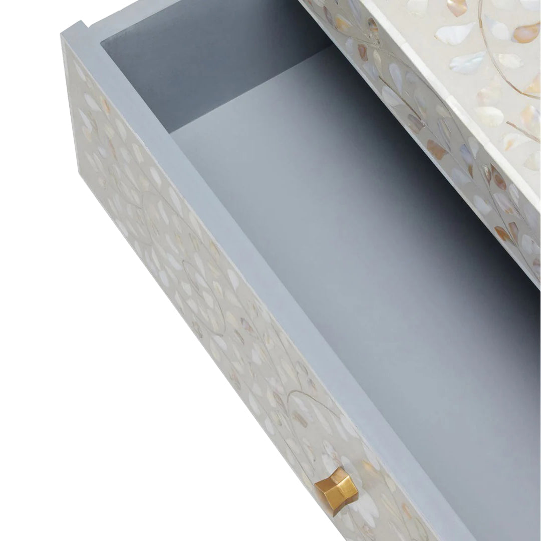 HANDMADE MOTHER OF PEARL INLAY  CHEST OF 6 DRAWER