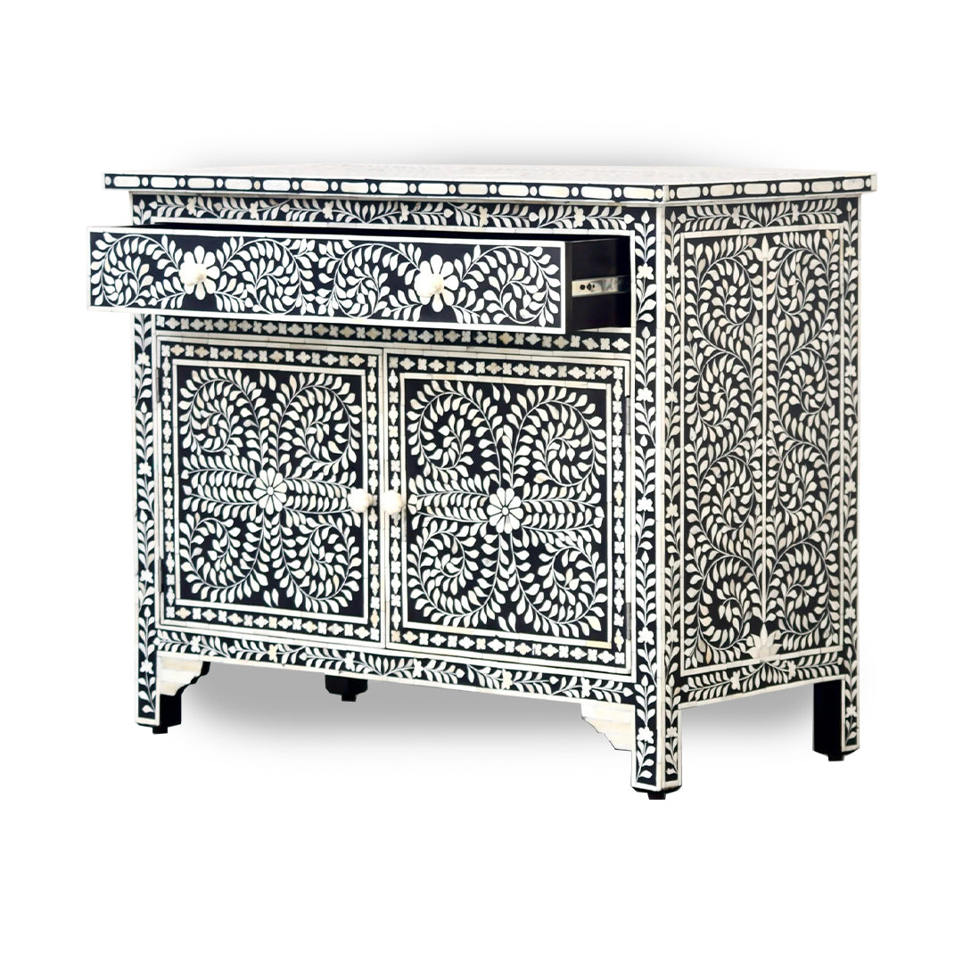 Bone Inlay Chest of Drawers/ Sideboard-Floral