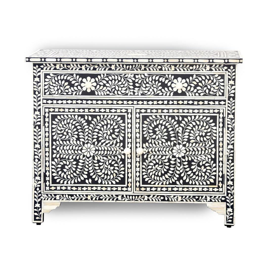 Bone Inlay Chest of Drawers/ Sideboard-Floral