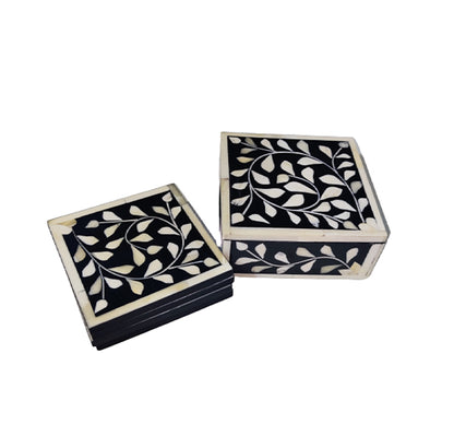 Beautifully Hand Crafted bone inlay Coaster Set Perfect gift for loved ones