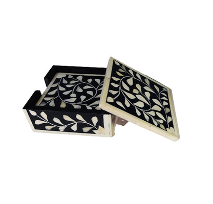 Beautifully Hand Crafted bone inlay Coaster Set Perfect gift for loved ones