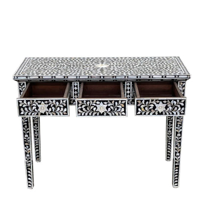 Mother of Pearl Vintage  Console Table- Floral