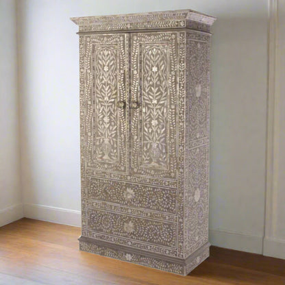 Mother Of Pearl Wardrobe - Floral/ Grey