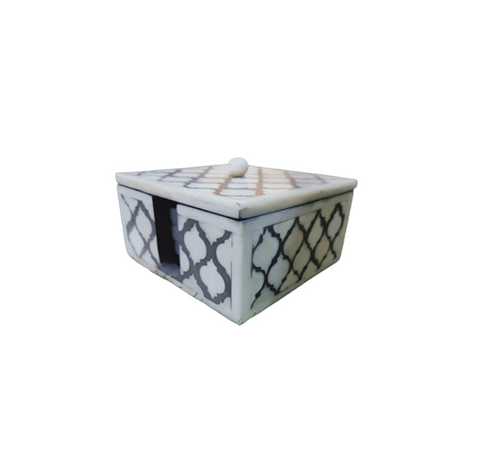 Beautifully Hand Crafted Bone Inlay Coaster Set Ready to Ship Best gift for loved ones