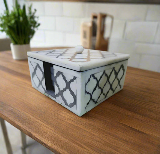 Beautifully Hand Crafted Bone Inlay Coaster Set Ready to Ship Best gift for loved ones