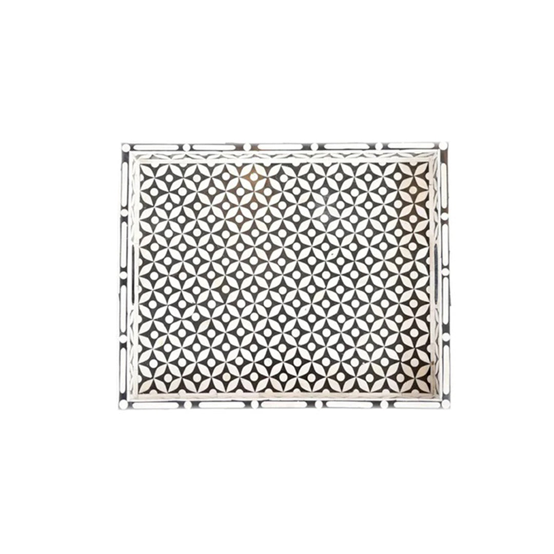 Handmade Customized Bone Inlay Serving Tray