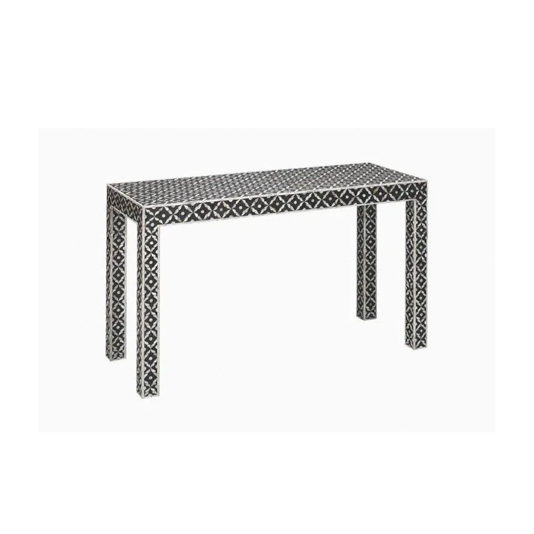Black Mother of Pearl Vintage Antique Console Table for Home &amp; Living