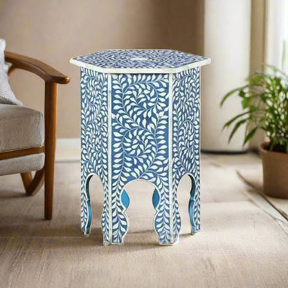 Indian Bone Inlay Wooden Handmade antique Vintage Modern Stool coffee table
