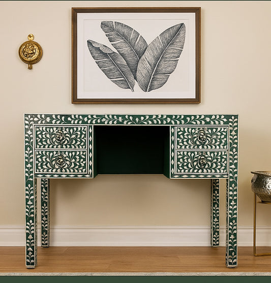 Handmade Customized Mother of Pearl 4 Drawer Console Table