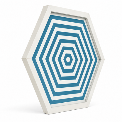 Decorative Bone Inlay Hexagon Coffee Table Tray for Modern Home Decor