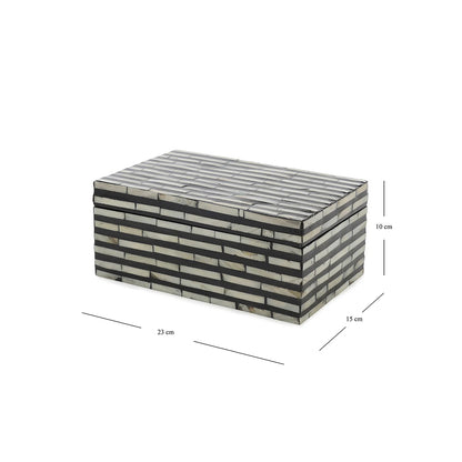 Customized Handmade Mother Of Pearl Inlay Strip Pattern Jewelry Box