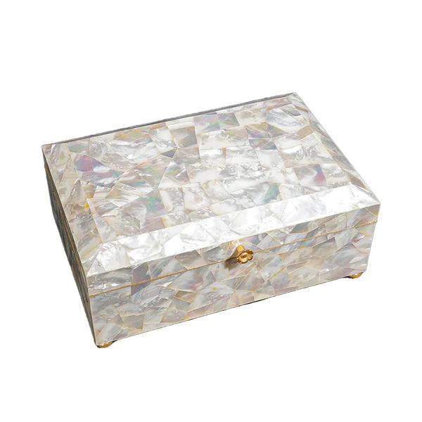 Beautiful Handmade Mother Of Pearl Jewelry Box