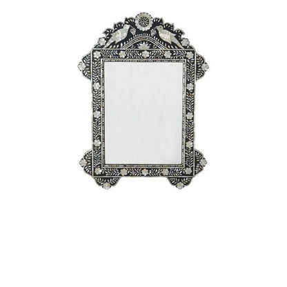 Handmade Customized Bone Inlay Round Mirror Frame with Complimentary Mirror