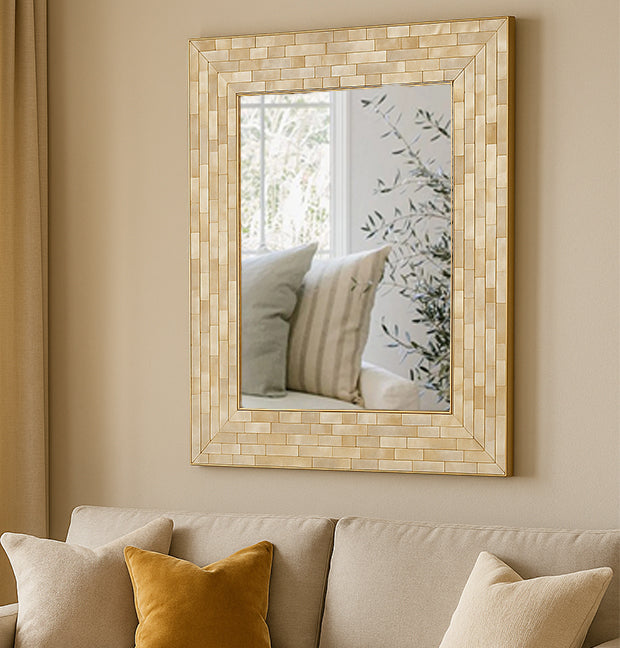 Handmade Customized  Mother of Pearl Rectangular Mirror Frame