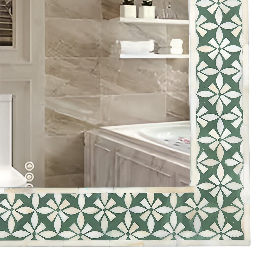 Beautiful Handmade Bone Inlay Mirror Frame