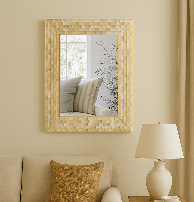 Handmade Customized  Mother of Pearl Rectangular Mirror Frame