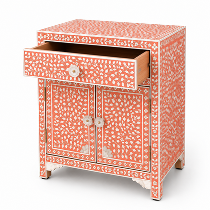 Peach Bone Inlay Cabinet Dimensions and Size Reference Image
