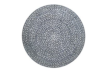 Handcrafted white Mother of Pearl inlay round coffee table for modern living room