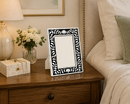 Luxury Mother of Pearl Inlay Picture Frame for 4x6 Photo Display