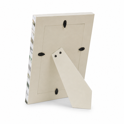 Side View of Luxury Mother of Pearl Chevron Photo Frame with Handcrafted Inlay