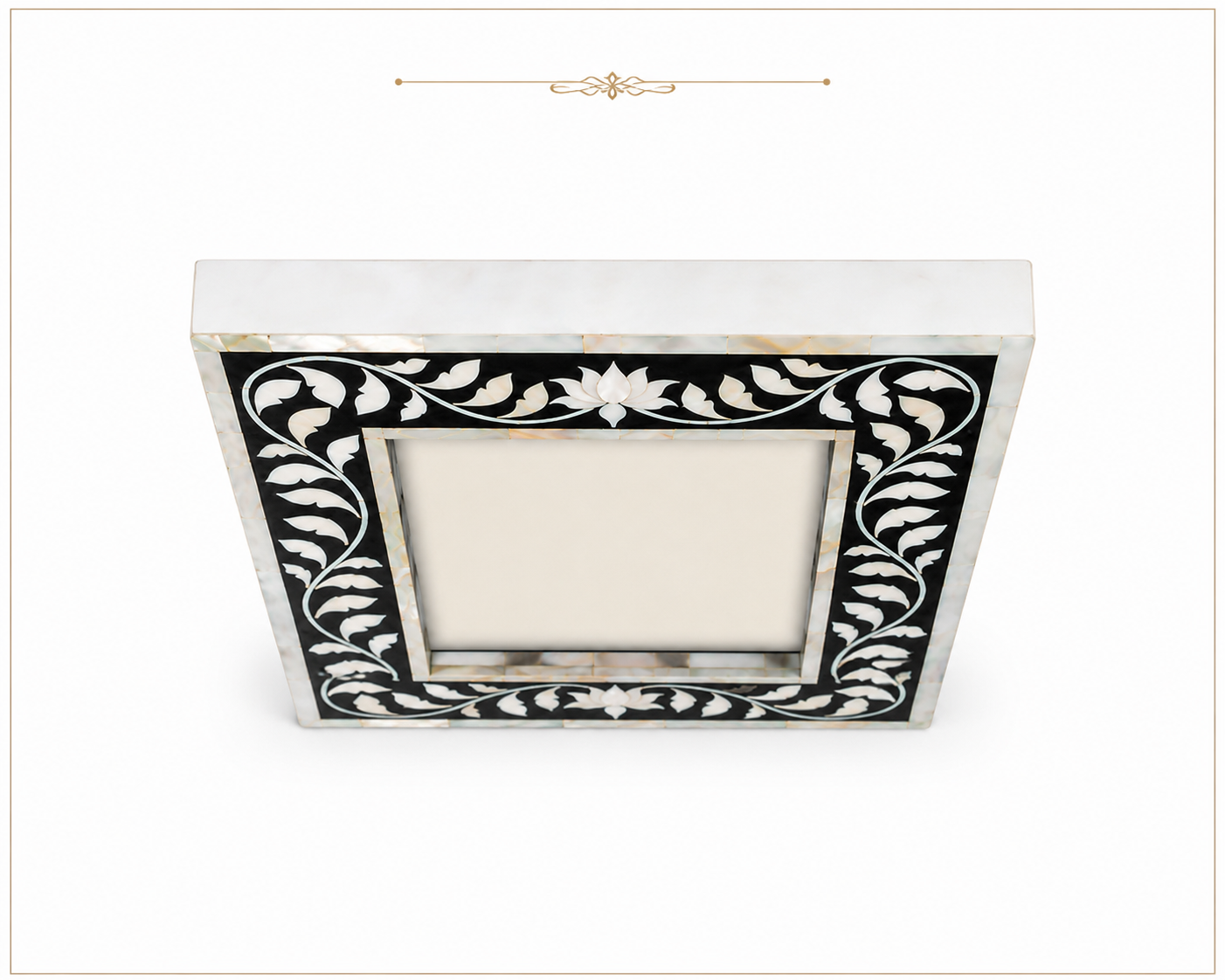 Elegant Mother of Pearl Picture Frame for Tabletop Home Decor