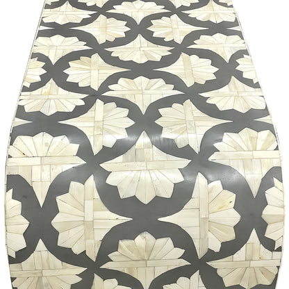 Bone Inlay Waterfall Console Table - Grey