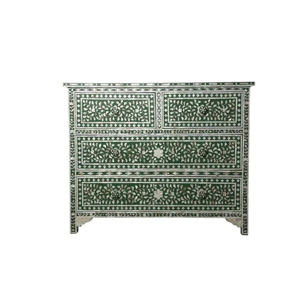 Mother Of Pearl Inlay Handmade Chest Of 4 Drawers
