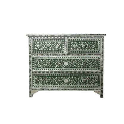 Mother Of Pearl Inlay Handmade Chest Of 4 Drawers