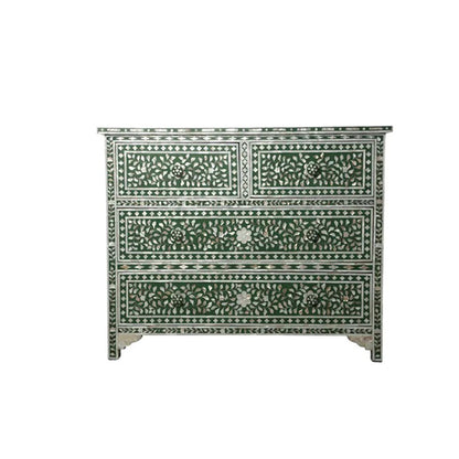 Mother Of Pearl Inlay Handmade Chest Of 4 Drawers