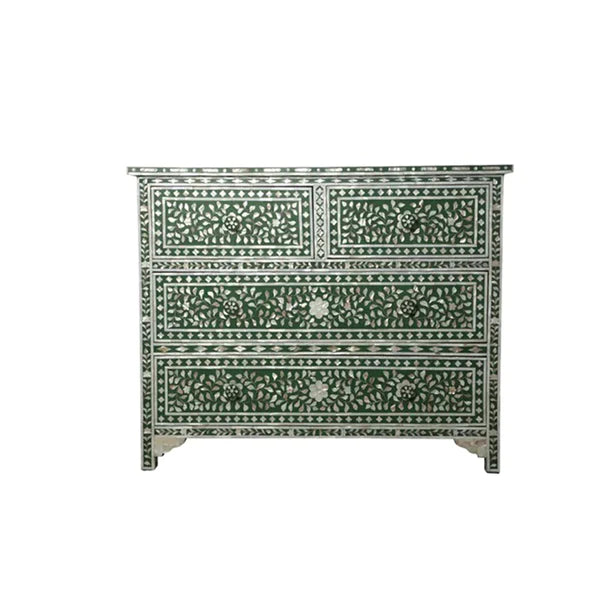 Mother Of Pearl Inlay Handmade Chest Of 4 Drawers