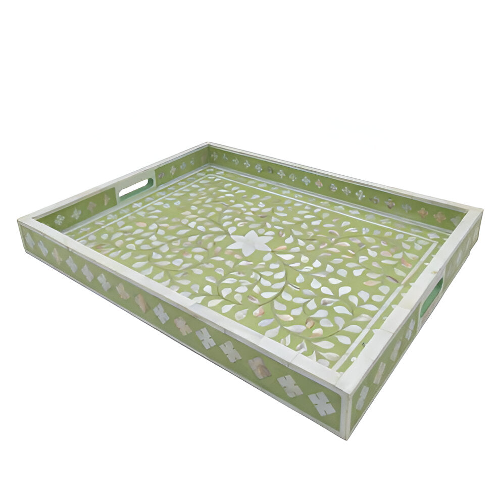 Mother of pearl inlay Rectangle  Serving Tray