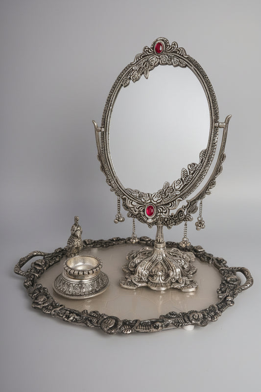 jerman silver  table mirror