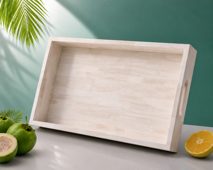 Handmade Customized Bone Inlay Decorative Serving Tray