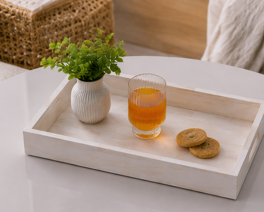 Handmade Customized Bone Inlay Decorative Serving Tray