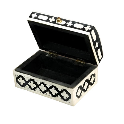 Handmade Customized Bone Inlay Floral Pattern Jewelry Box