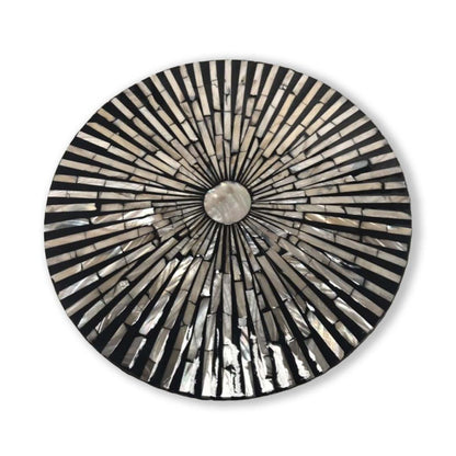 Handmade Mother of Pearl Stool- Strip/ Round
