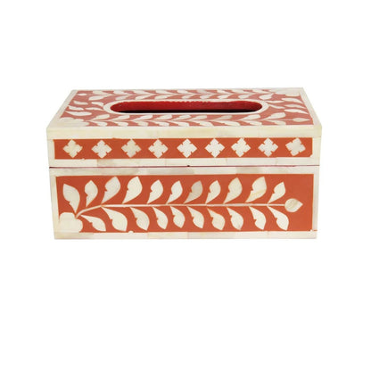 Customized Handmade Bone Inlay  Floral Pattern Tissue Box