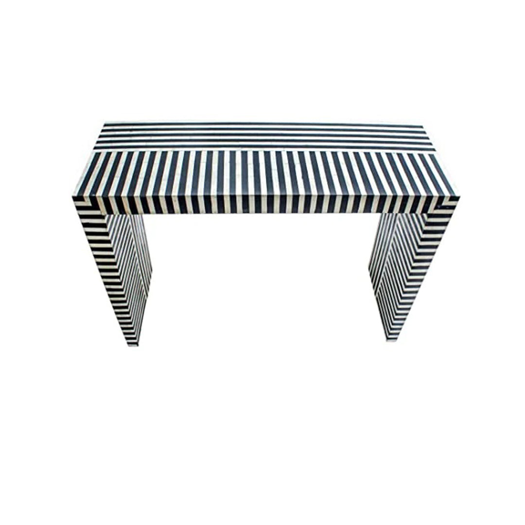 Handmade Customized Bone Inlay Zebra Pattern Console Table
