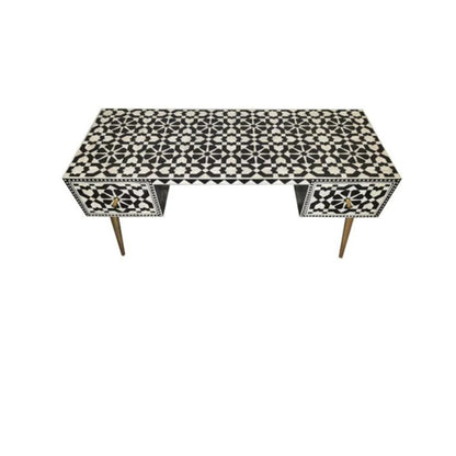 Customized Handmade Bone Inlay Moroccan Pattern Console Table